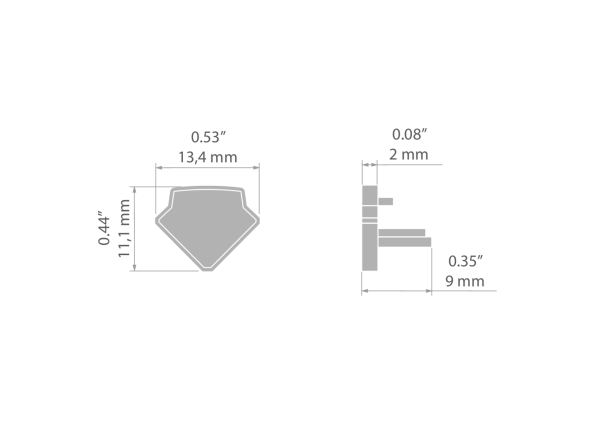 gleichmäßige Optik im Unterschrank dank Endkappe